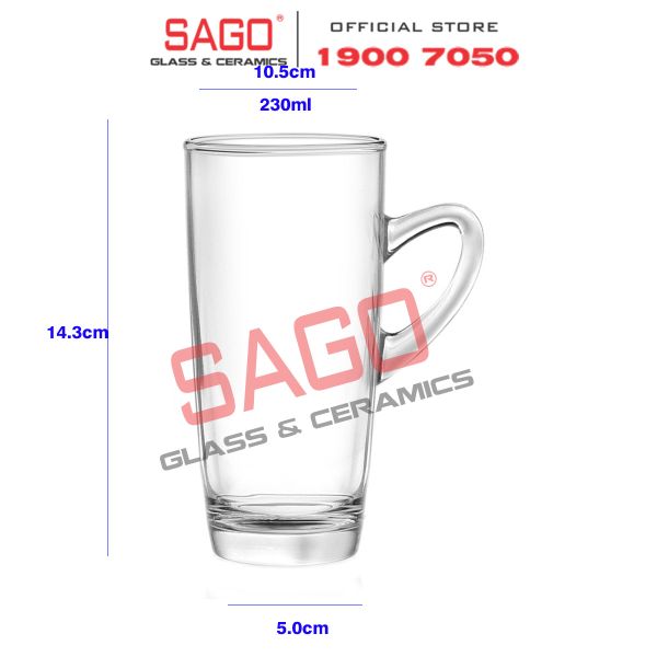  Ocean P01644 - Ly Thủy Tinh Ocean Kenya Slim Mug 320ml | Nhập Khẩu Thái Lan 