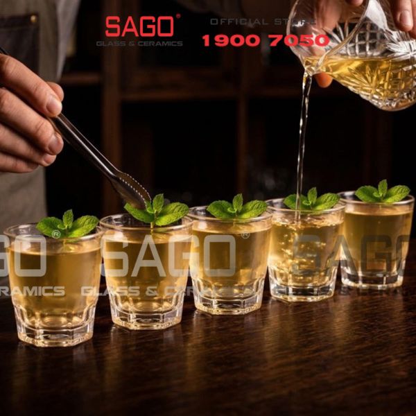  LG-441002 - Ly Thủy Tinh Lucky Sokuu Shot Glass 60ml | Nhập Khẩu Thái Lan 