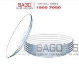  LG-755404(754) - Dĩa Lót Thủy Tinh Lucky Clear Saucer 11cm | Nhập Khẩu Thái Lan 