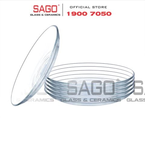  LG-755505(755) - Dĩa Lót Thủy Tinh Lucky Clear Saucer 13cm | Nhập Khẩu Thái Lan 