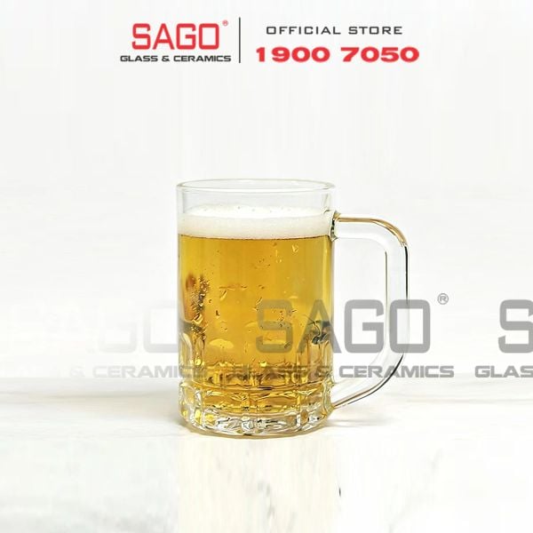  PG372 - Ly Thủy Tinh Prim Plaza Beer Mug 300ml | Nhập Khẩu Thái Lan 