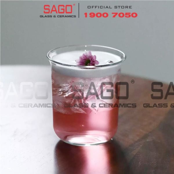  INS LHB9018PG - Ly Thủy Tinh INS Flared Tube Rock Glass 340ml | Thủy Tinh Cao Cấp 