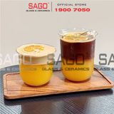  INS LHB9018PG - Ly Thủy Tinh INS Flared Tube Rock Glass 340ml | Thủy Tinh Cao Cấp 