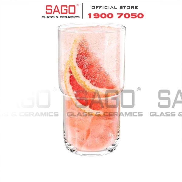  Ocean B24522 - Ly Thủy tinh Ocean Modular Long Drink 630ml | Nhập Khẩu Thái Lan 
