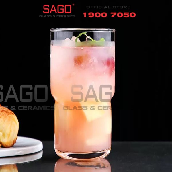  Ocean B24522 - Ly Thủy tinh Ocean Modular Long Drink 630ml | Nhập Khẩu Thái Lan 
