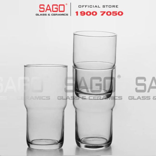  Ocean B24522 - Ly Thủy tinh Ocean Modular Long Drink 630ml | Nhập Khẩu Thái Lan 