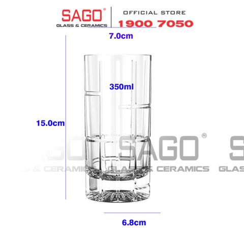  Ocean P03666 - Ly Thủy tinh Ocean Traze FTR Hi Ball 350ml | Nhập Khẩu Thái Lan 