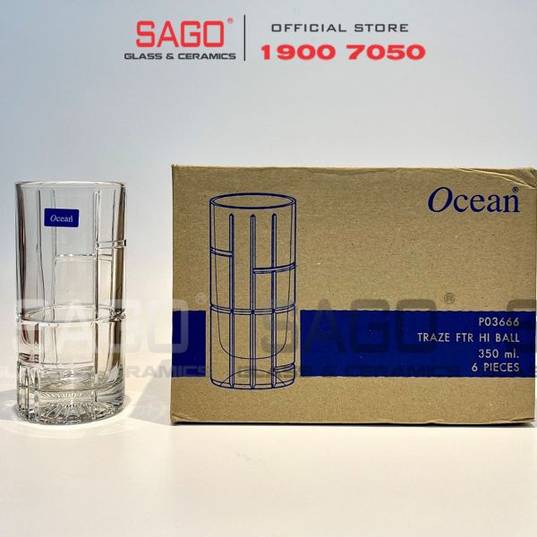  Ocean P03666 - Ly Thủy tinh Ocean Traze FTR Hi Ball 350ml | Nhập Khẩu Thái Lan 