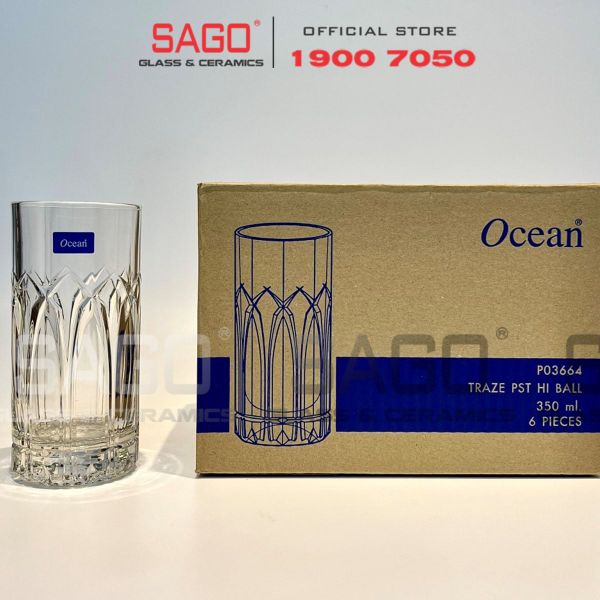  Ocean P03664 - Ly Thủy tinh Ocean Traze PST Hi Ball 350ml | Nhập Khẩu Thái Lan 