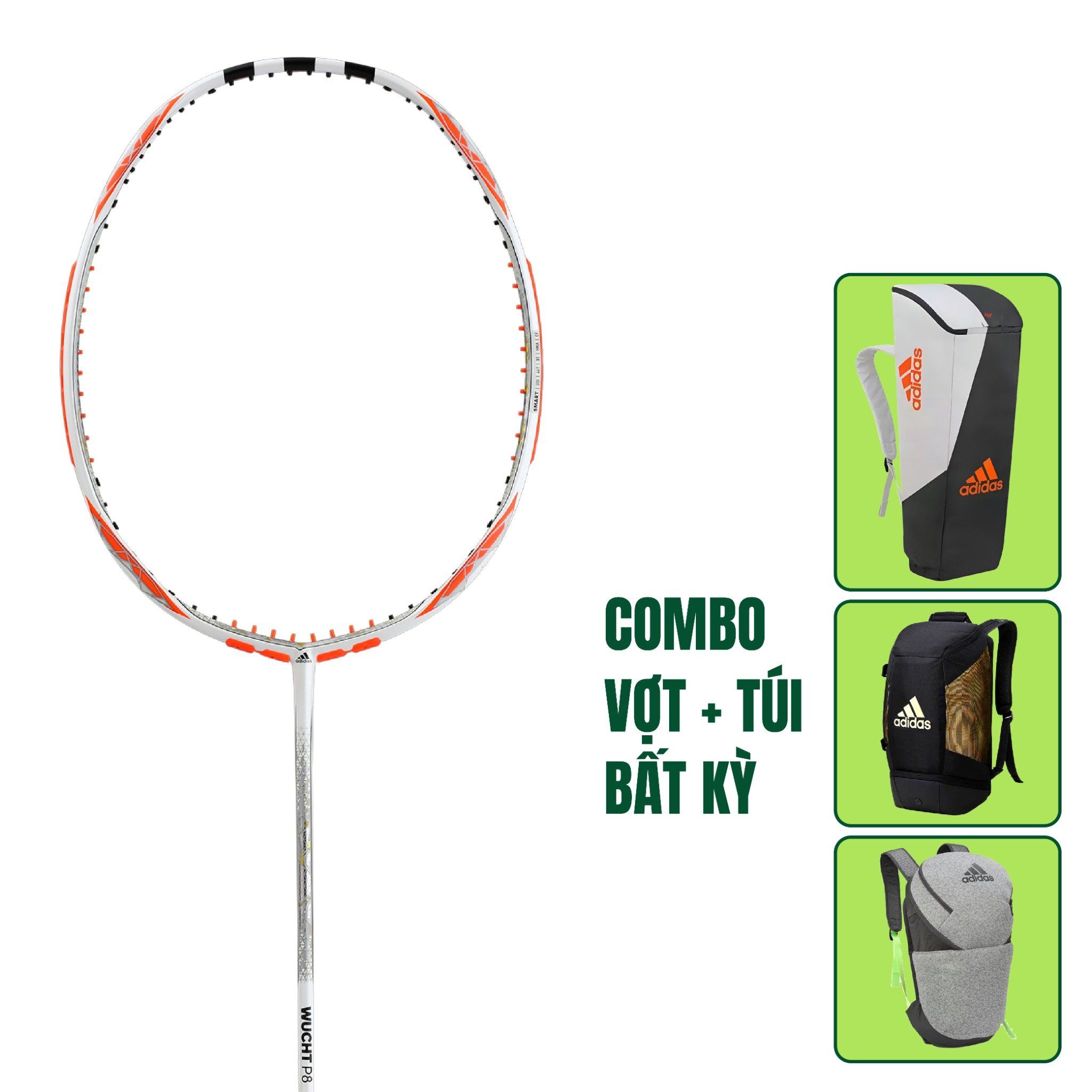  COMBO ADIDAS P8 WHITE + TÚI BẤT KỲ 