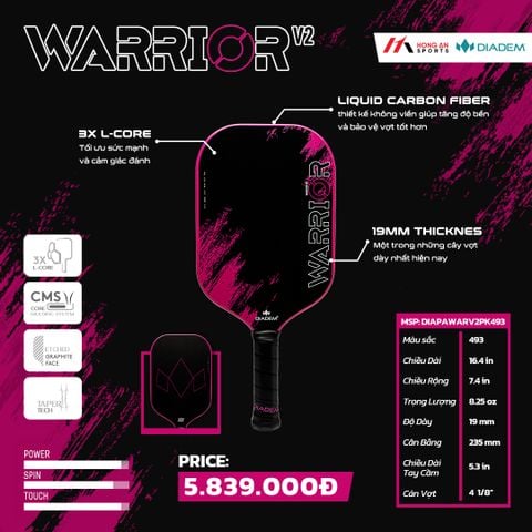  Vợt Pickleball Diadem Warrior V2 