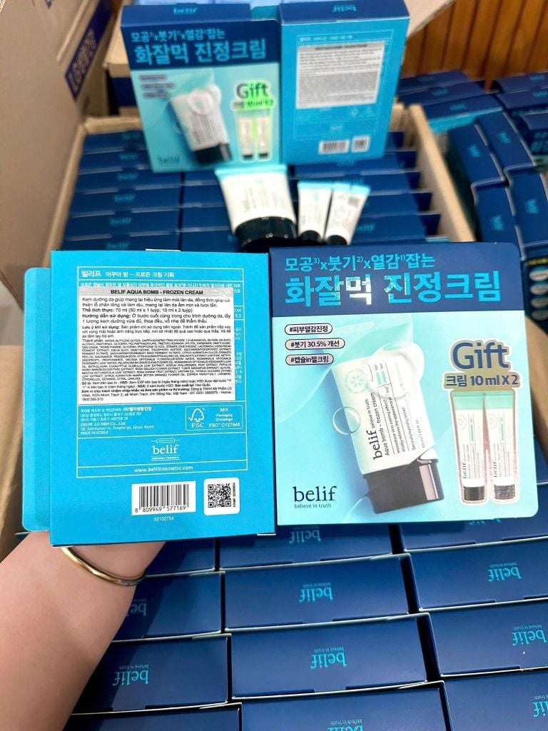 [ Tem LG ] Kem Dưỡng Ẩm Dành Cho Da Khô Và Da Dầu Belif The True Cream Moisturizing / Aqua Bomb 50ml