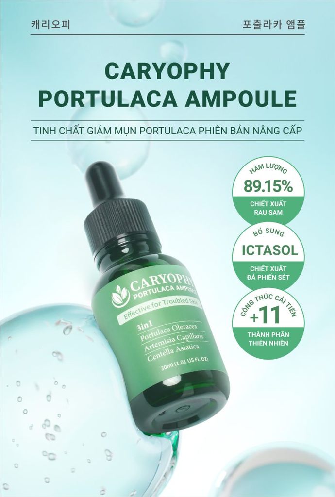 Serum Giảm Thâm Mụn Caryophy Portulaca Ampoule 30ML