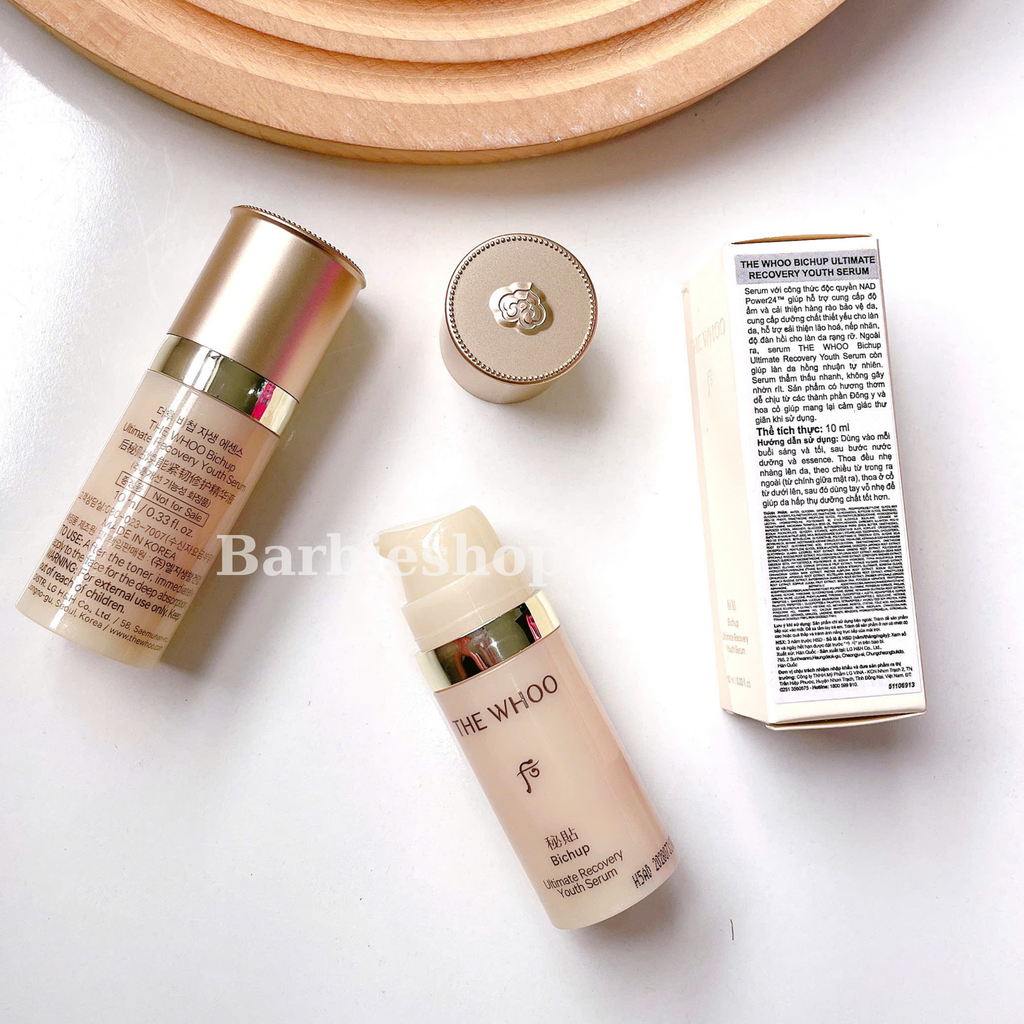 [ Tem LG ] Tinh Chất Tự Sinh The Whoo Bichup Ultimate Recovery Youth Serum 50ml - Bichup Treatment Essence 90ml ( 51106905 - 51106917 )