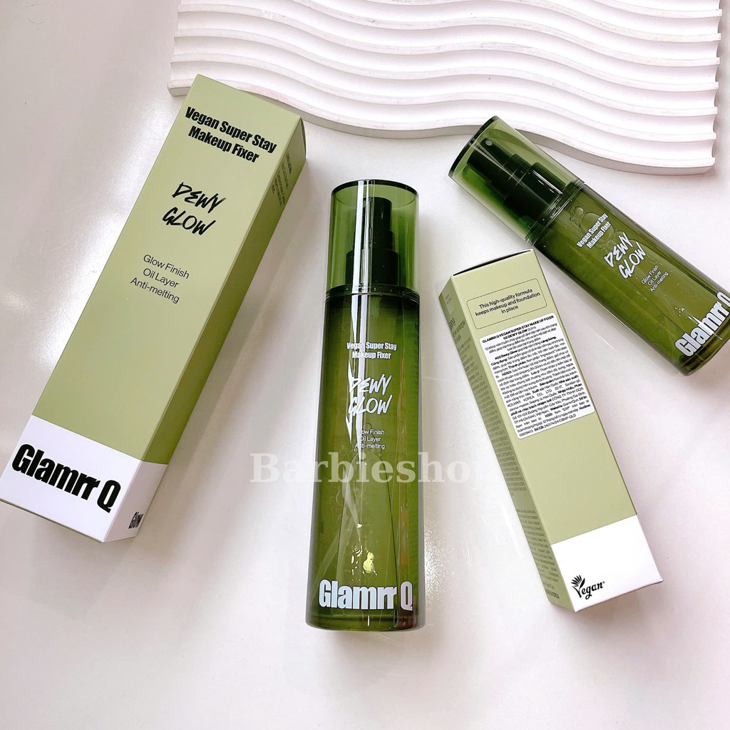 Xịt Khóa Nền Glamrr Q Vegan Super Stay Makeup Fixer 50ml-130m