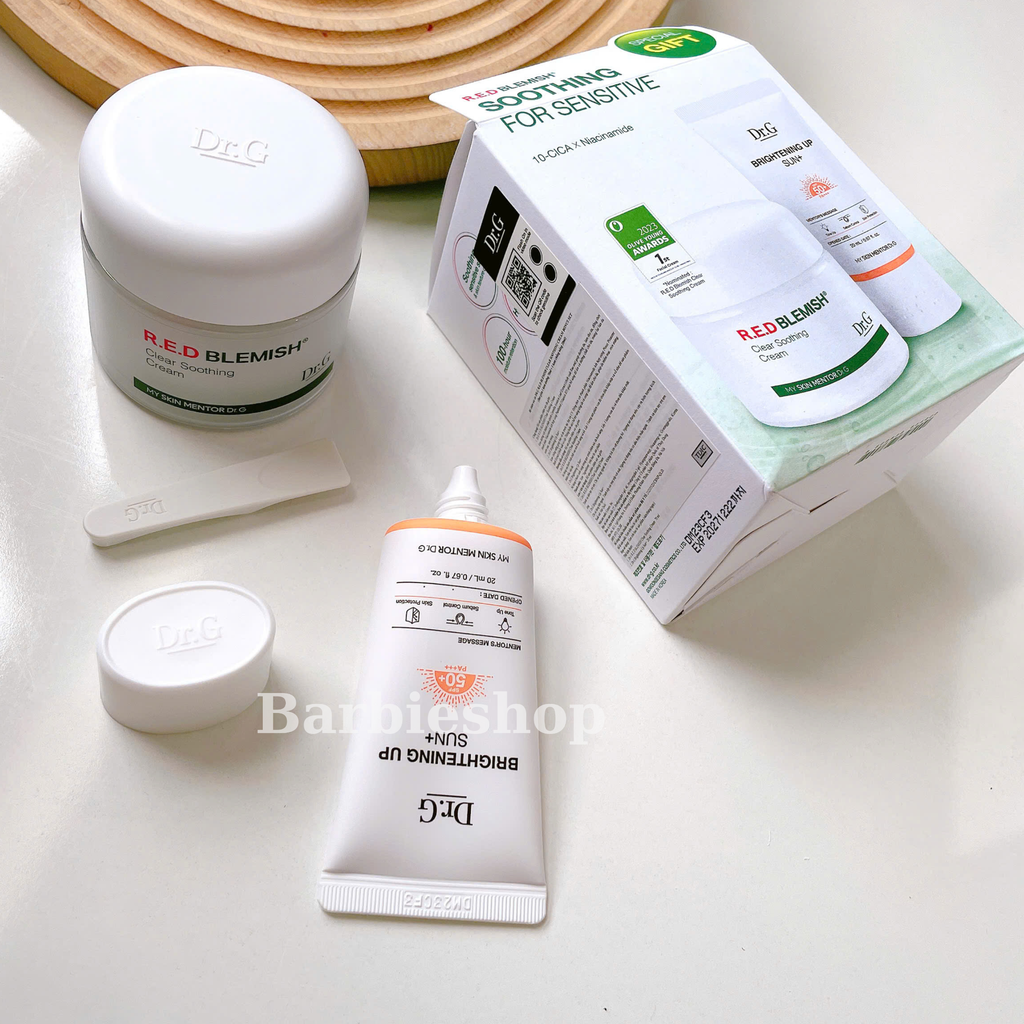 Bộ Đôi Dưỡng Da Dr.G Clear Soothing Cream Bonus Set (Tách Set)