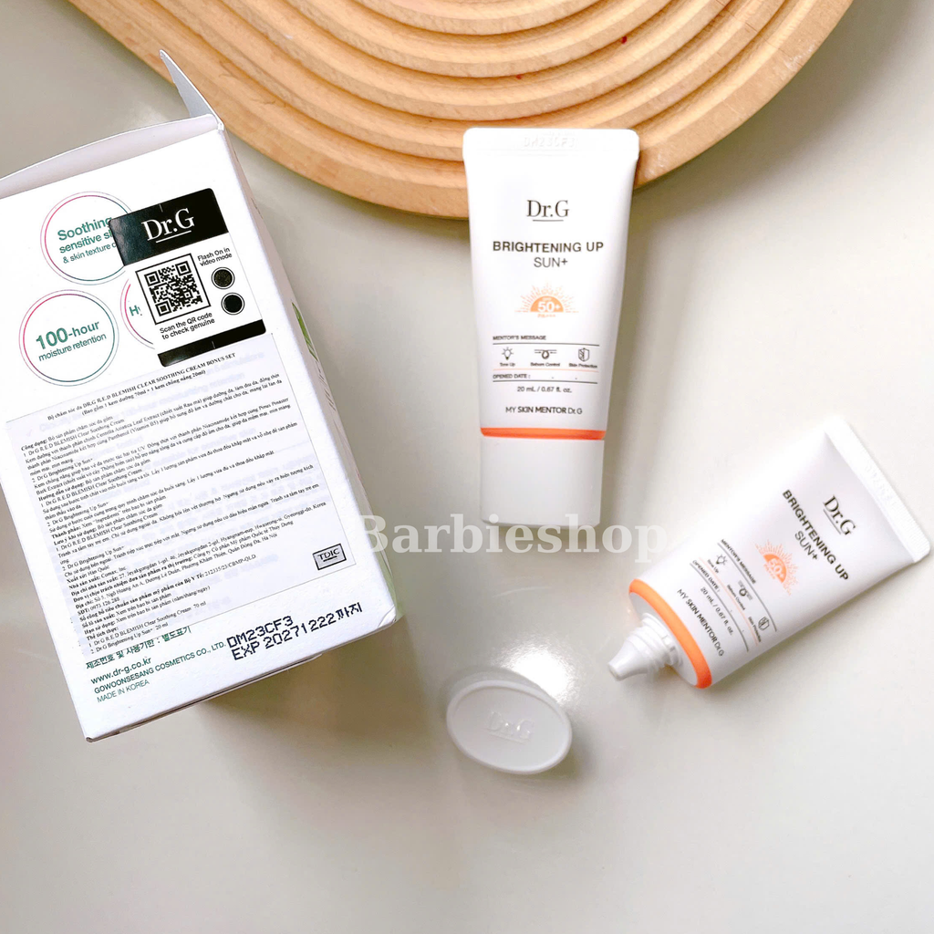 Bộ Đôi Dưỡng Da Dr.G Clear Soothing Cream Bonus Set (Tách Set)