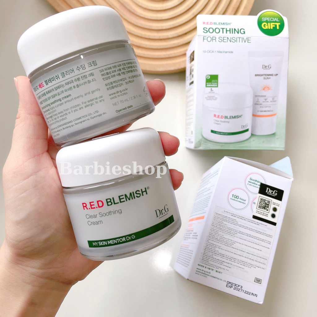 Bộ Đôi Dưỡng Da Dr.G Clear Soothing Cream Bonus Set (Tách Set)