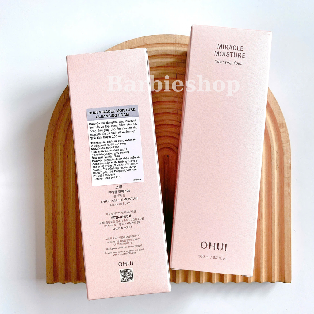 Sữa Rửa Mặt Dưỡng Trắng sáng Da Ohui Extreme Bright / Miracle Moisture Cleasing Foam Special