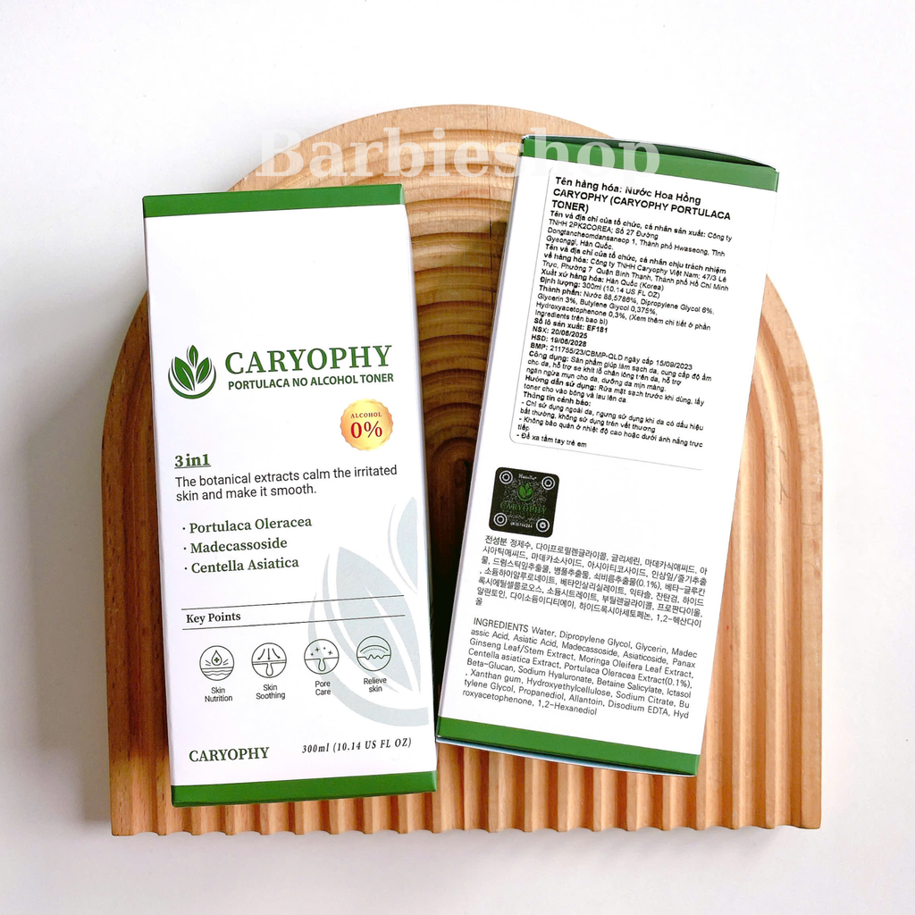 Nước Hoa Hồng Phục Hồi Da Caryophy Portulaca Toner 300ML
