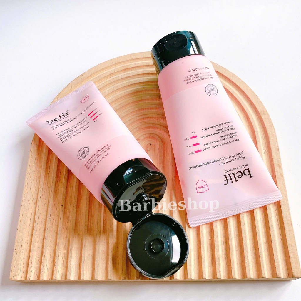 Sữa Rửa Mặt Belif Super Knights - Pore Firming Vegan Pack Cleanser 150ml
