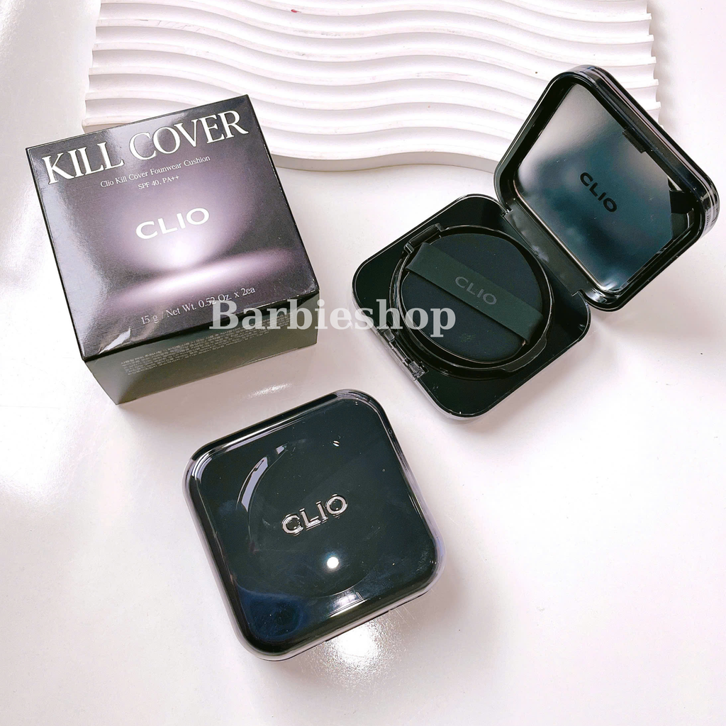 Phấn Nước Clio Kill Cover Mesh Glow Essential / Mesh Blur/ Founwear Cushion SPF50+ PA++++15g*2 ( NEW)