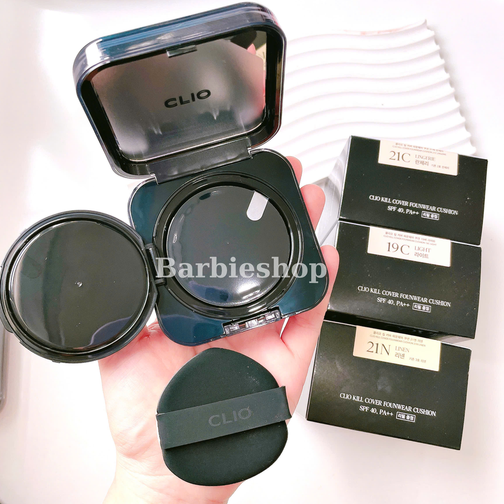 Phấn Nước Clio Kill Cover Mesh Glow Essential / Mesh Blur/ Founwear Cushion SPF50+ PA++++15g*2 ( NEW)