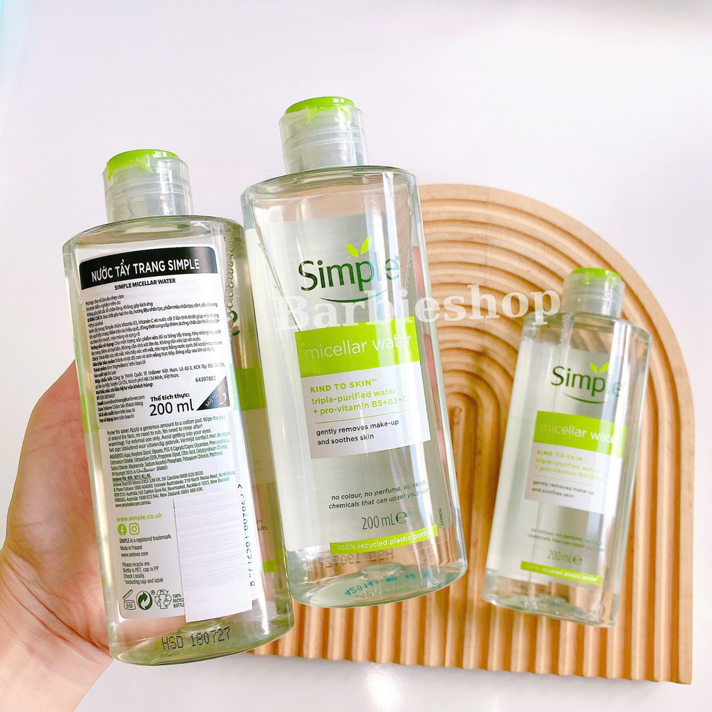 Tẩy Trang Simple Dành Cho Da Nhạy Cảm 200ML