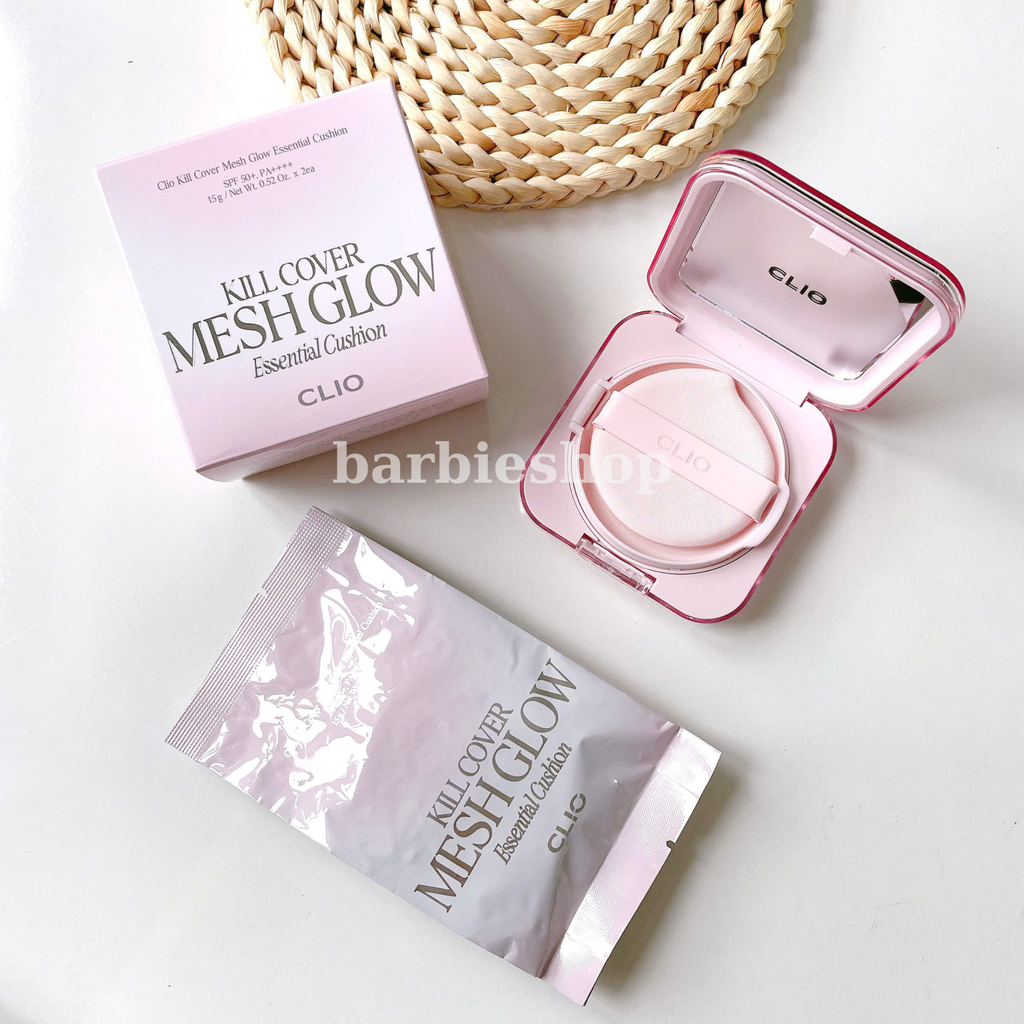 Phấn Nước Clio Kill Cover Mesh Glow Essential / Mesh Blur/ Founwear Cushion SPF50+ PA++++15g*2 ( NEW)