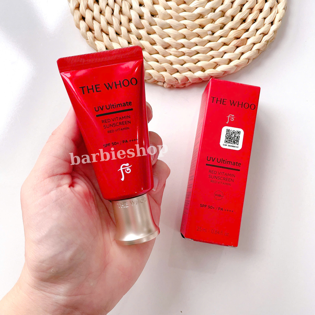 [ Tem LG ] Set Kem Chống Nắng The Whoo UV Ultimate Red Vitamin Sunscreen SPF 50+ PA++++ (3 món)