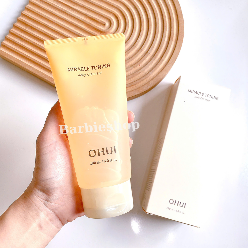 [ Tem LG ] Sữa Rửa Mặt Gel Ohui Miracle Toning Jelly Cleanser 180ml