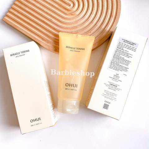 [ Tem LG ] Sữa Rửa Mặt Gel Ohui Miracle Toning Jelly Cleanser 180ml