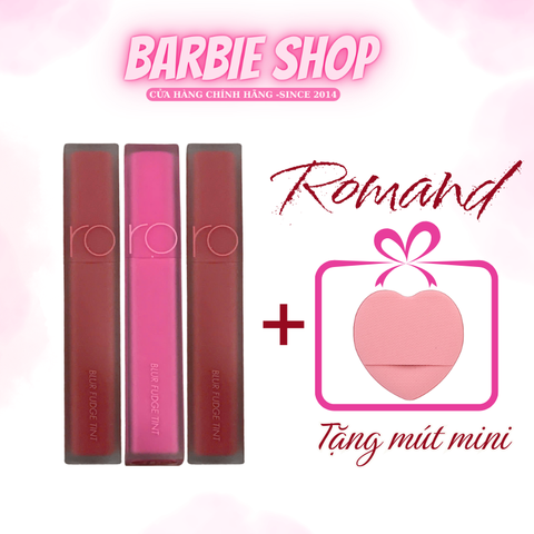 Son Kem Lì Romand Blur Fudge Tint 5g (tặng 1 mút mini)