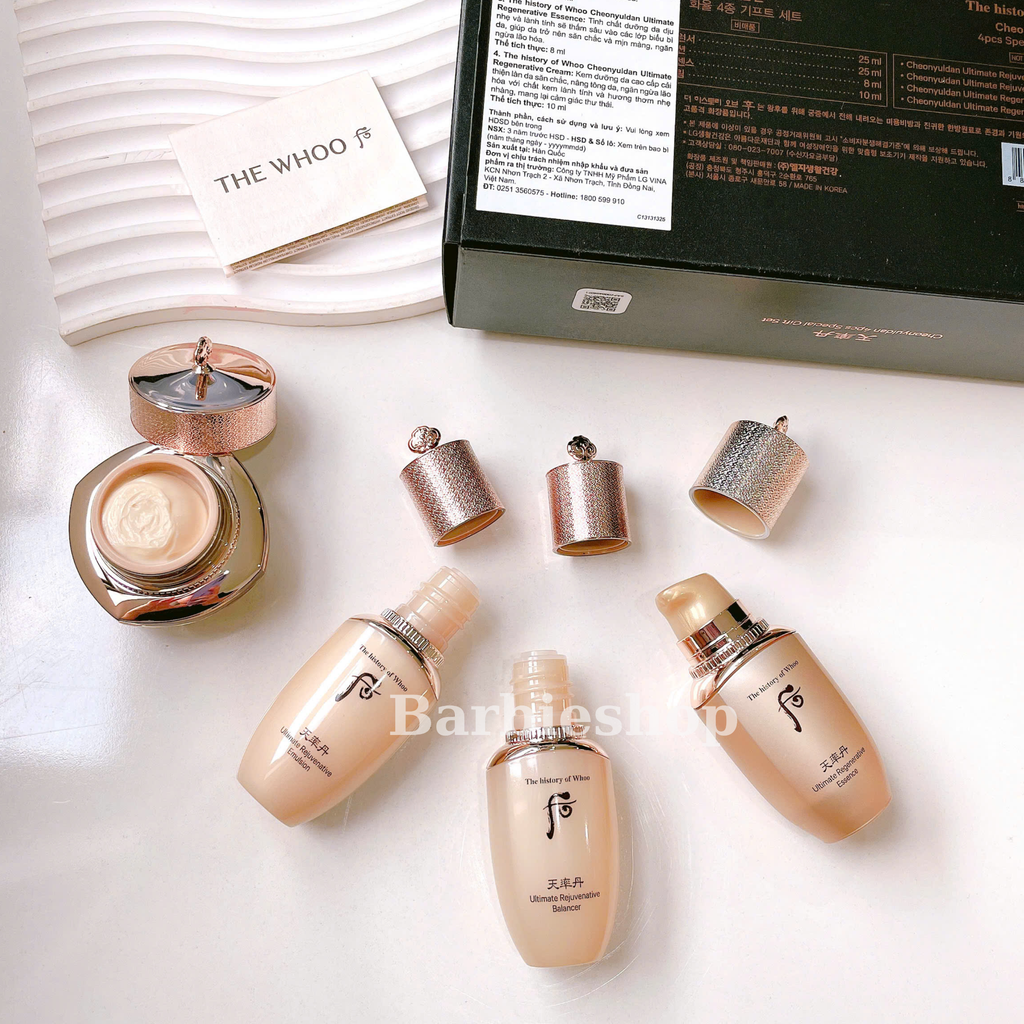 [Hàng CTY] Bộ Dưỡng Trắng Da, Ngăn Ngừa Lão Hoá The History of Whoo Cheonyuldan Ultimate Regenerating Gift Set 4 Món