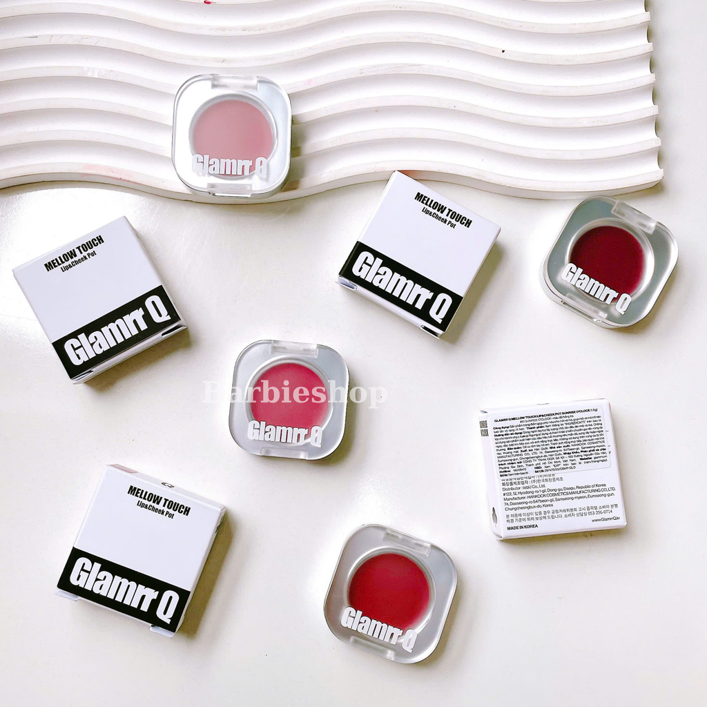 Má Hồng Kem Đa Năng Mắt Má Môi Mịn Lì Glamrr Q Mellow Touch Lip Cheek Pot 1.8g