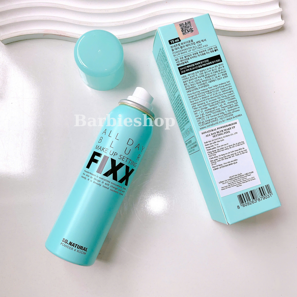 Xịt khoá nền SO Natural Water Glow - Water Real Matte - All day tight Make Up setting fixx 75ml - 120ml