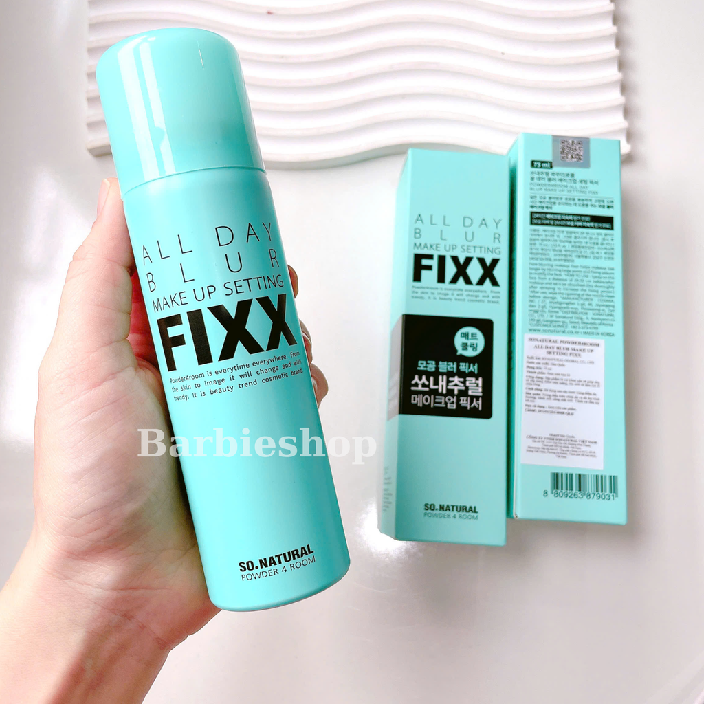 Xịt khoá nền SO Natural Water Glow - Water Real Matte - All day tight Make Up setting fixx 75ml - 120ml