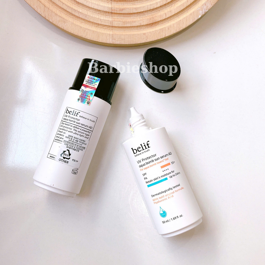 [Tem LG] Kem Chống Nắng Dưỡng Ẩm Belif Aqua Bomb Sun Serum SPF50+ PA++++ (50ml)