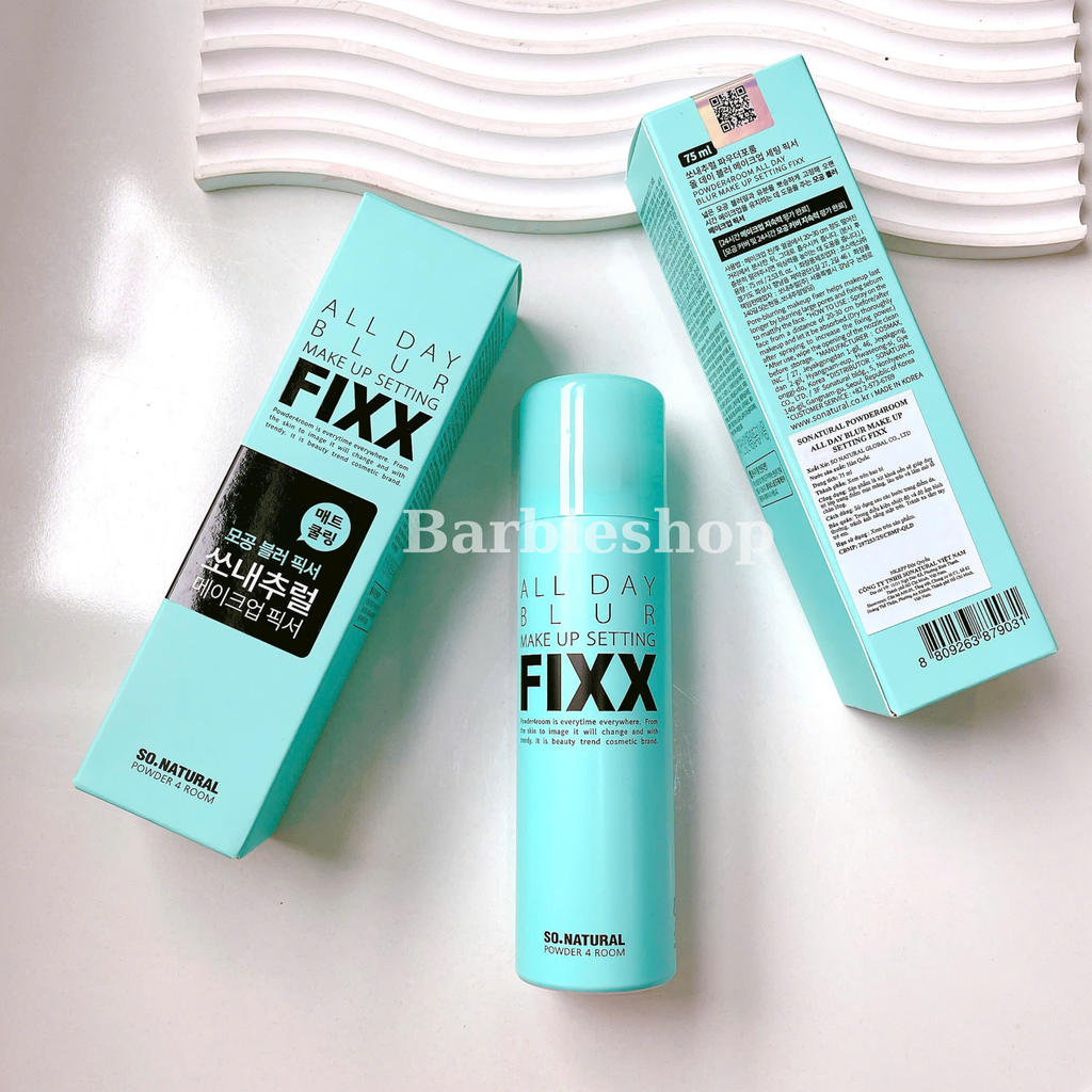 Xịt khoá nền SO Natural Water Glow - Water Real Matte - All day tight Make Up setting fixx 75ml - 120ml