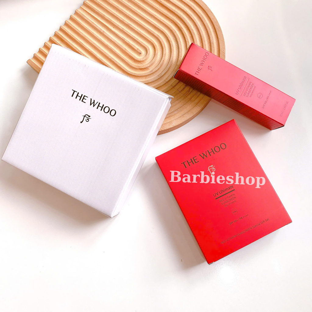 [ Tem LG ] Set Kem Chống Nắng The Whoo UV Ultimate Red Vitamin Sunscreen SPF 50+ PA++++ (3 món)