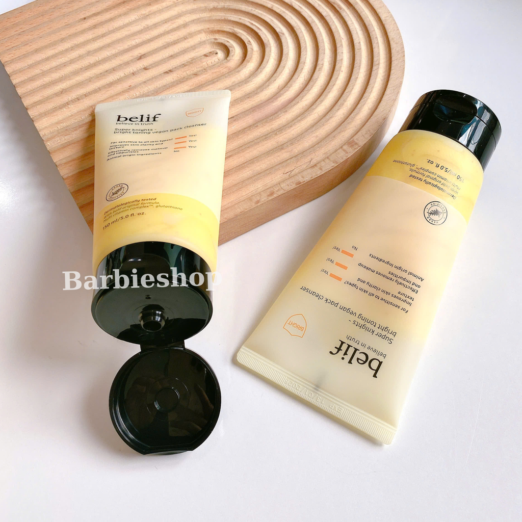 [ Tem LG ] Sữa Rửa Mặt Belif Super Knights - Pore Firming - Hy-Soothing Vegan Pack Cleanser 150ml