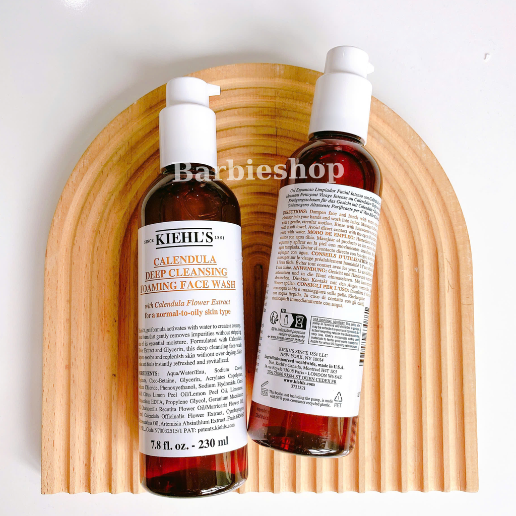 Sữa rửa mặt Kiehl’s calendula face wash 230ml - hoa cúc