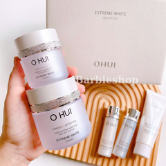Set Dưỡng Trắng Da Ohui Extreme White MelaToning Dark Spot Ampoule Essence - Cream 2pcs Special Set
