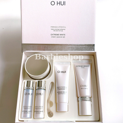 Set Dưỡng Trắng Da Ohui Extreme White MelaToning Dark Spot Ampoule Essence - Cream 2pcs Special Set