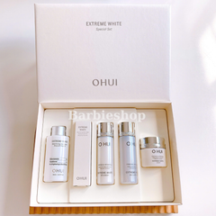 Set Dưỡng Trắng Da Ohui Extreme White MelaToning Dark Spot Ampoule Essence - Cream 2pcs Special Set