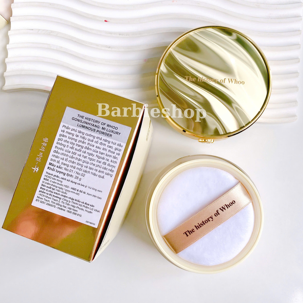 [ Tem LG ] Phấn Phủ Bột The History Of Whoo Luxury Luminous Powder (Tone 1,2)