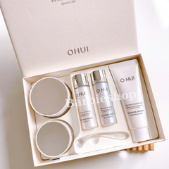 Set Dưỡng Trắng Da Ohui Extreme White MelaToning Dark Spot Ampoule Essence - Cream 2pcs Special Set