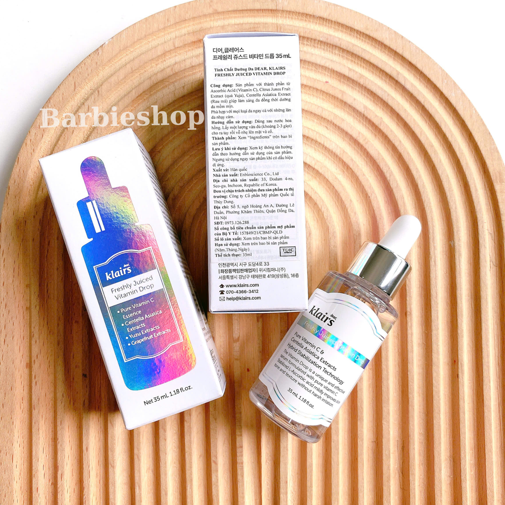 Serum Dưỡng Ẩm Trắng Da Klairs Rich Moist Soothing / Freshly Jucied Vitamin Drop 35ml - 80ml