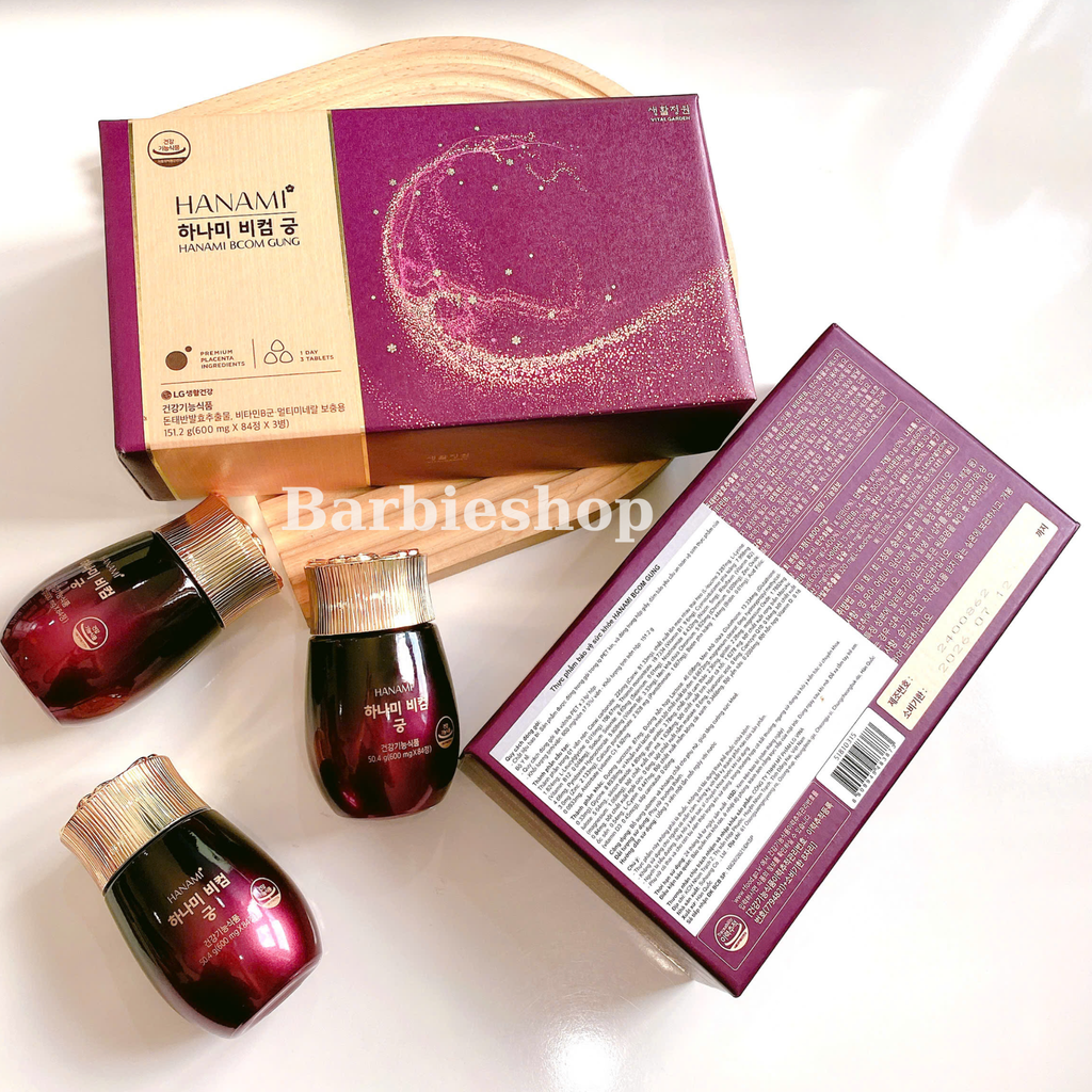 [HÀNG CTY] Viên Uống Chống Lão Hoá Và Cân Bằng Nội Tiết Tố LG Hanami Bcom Gung