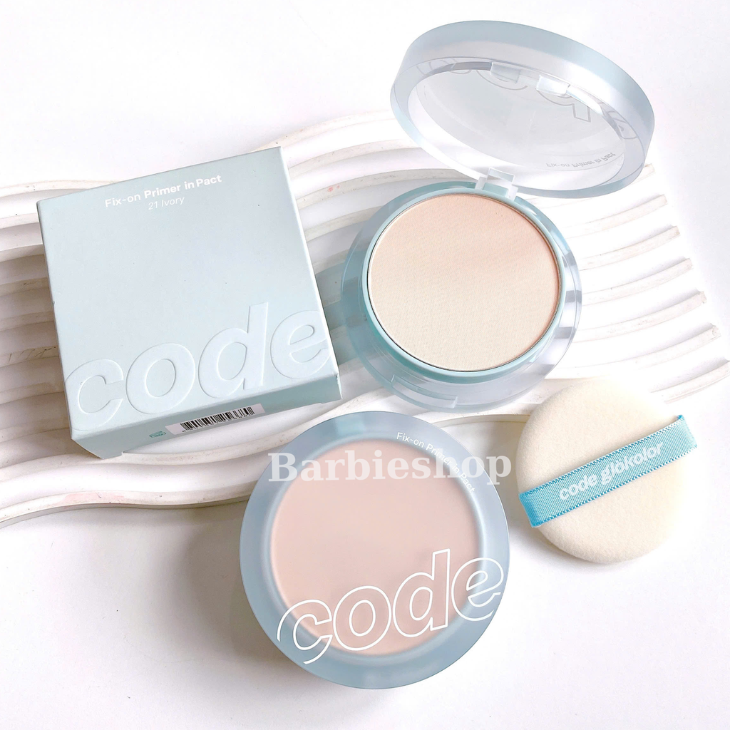 Phấn Phủ Nén Code GloKolor Oil Cut Pact 8g / Fix-On Primer In Pact 11g